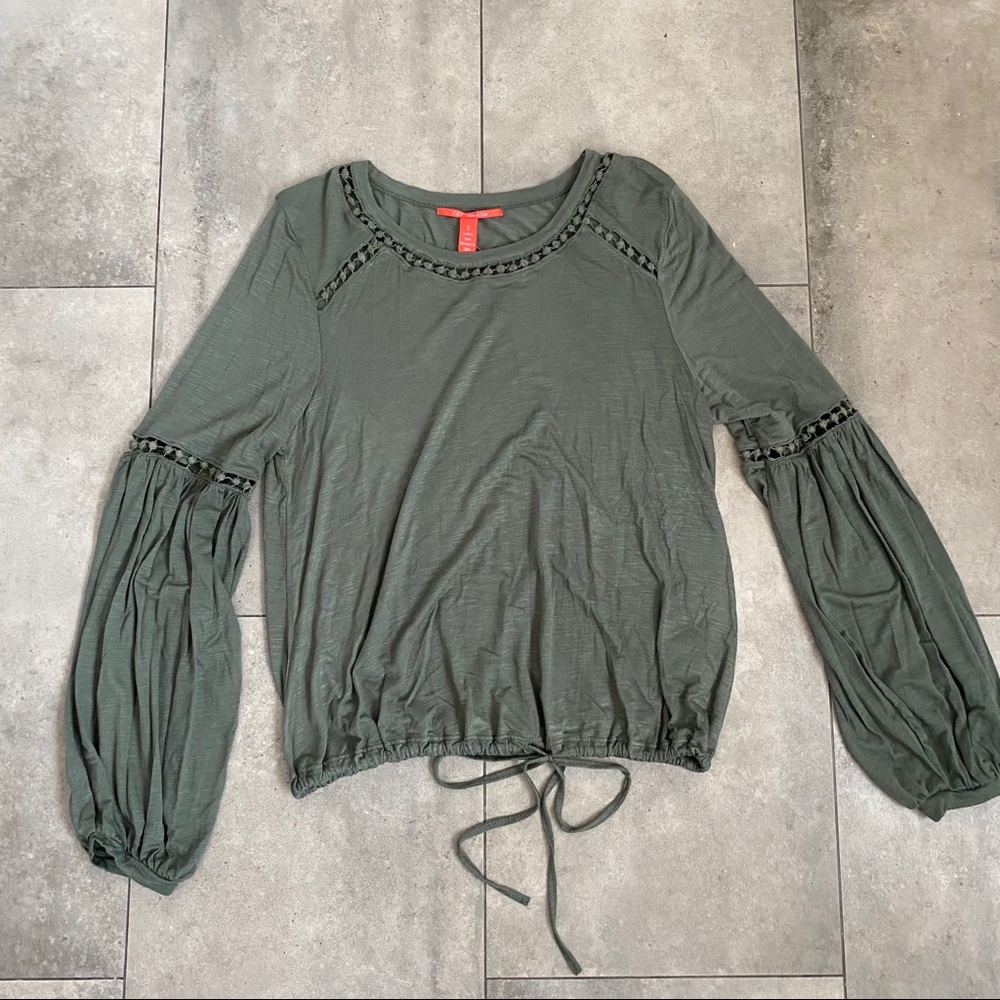 NEW Chelsea & Violet green boho blouse top S